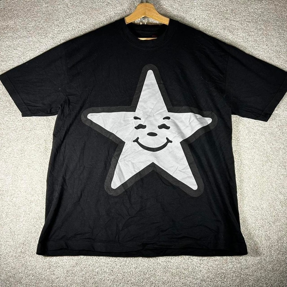 Men's A*s Pizza black big logo grey star print streetwear t-shirt Size XL